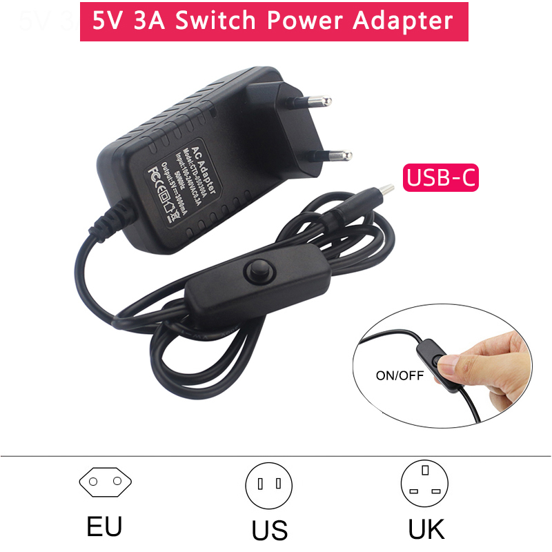 5V 3A Power Supply with ON/OFF - Banana Pi Bpi-M5 评论和价格